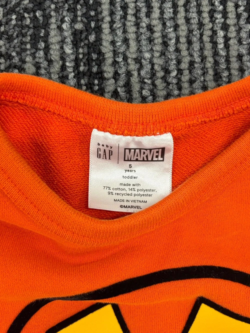 GAP Orange Kids Iron Man Graphic Sweatshirt